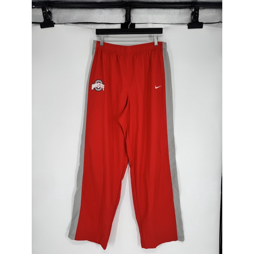 Vintage Y2K Nike Baggy Ohio State Buckeyes University Track Pants Mens XL Red